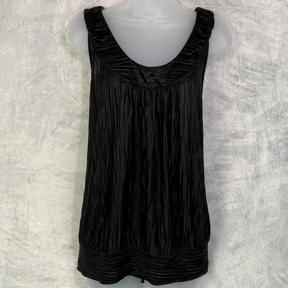 Vtg y2k 90s Dressbarn tank top Womens sz 1X Black Indie Sleaze Whimsigoth Goth